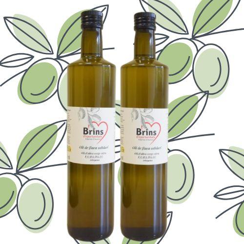 Pack of two bottles of 750 ml organic oil